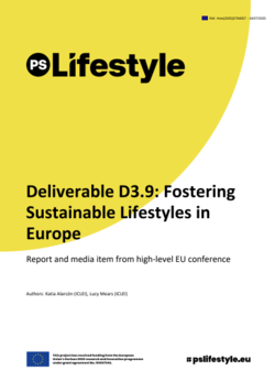 D3.9: Fostering Sustainable Lifestyles in Europe
