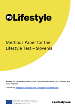 Methods Paper for the Lifestyle Test – Slovenia 